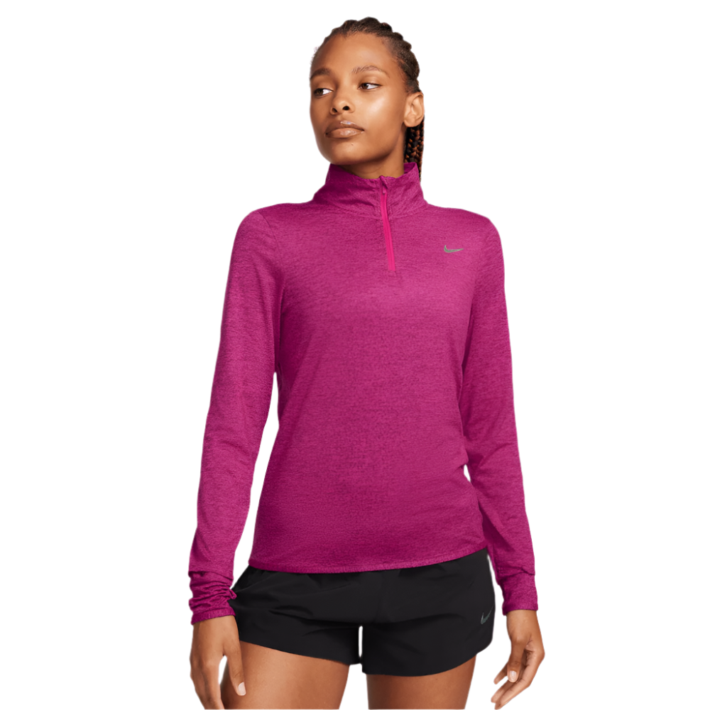 Nike Women s Dri FIT Swift Element UV Half Zip BlackToe Running Inc