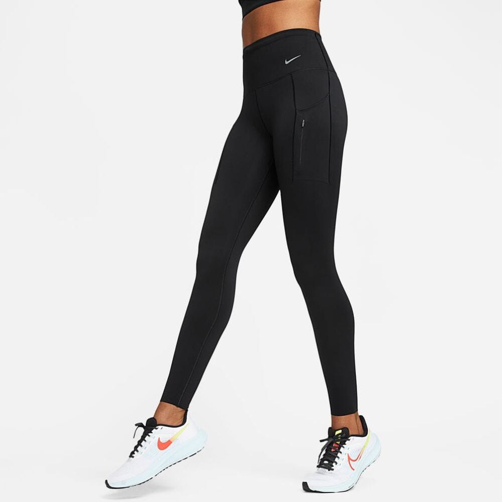 Nike Women's Running Tights (Large) DRI-FIT Half Tights Black