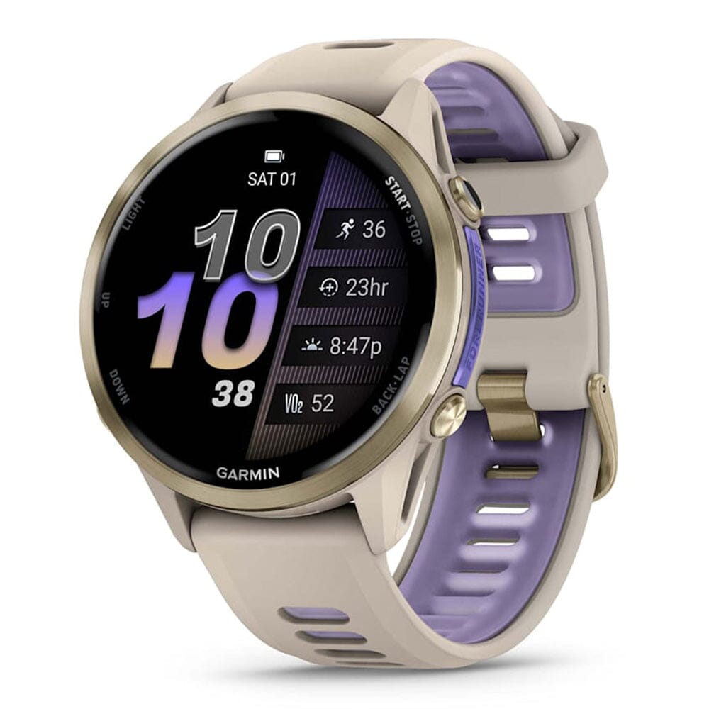 Garmin Forerunner 970 - BlackToe Running#colour_soft-gold-titanium-case-french-gray-band