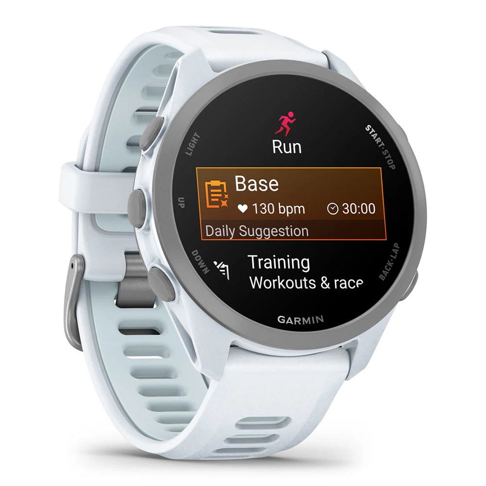 Garmin Forerunner 170 Music - BlackToe Running#colour_whitestone-with-whitestone-cloud-blue-band