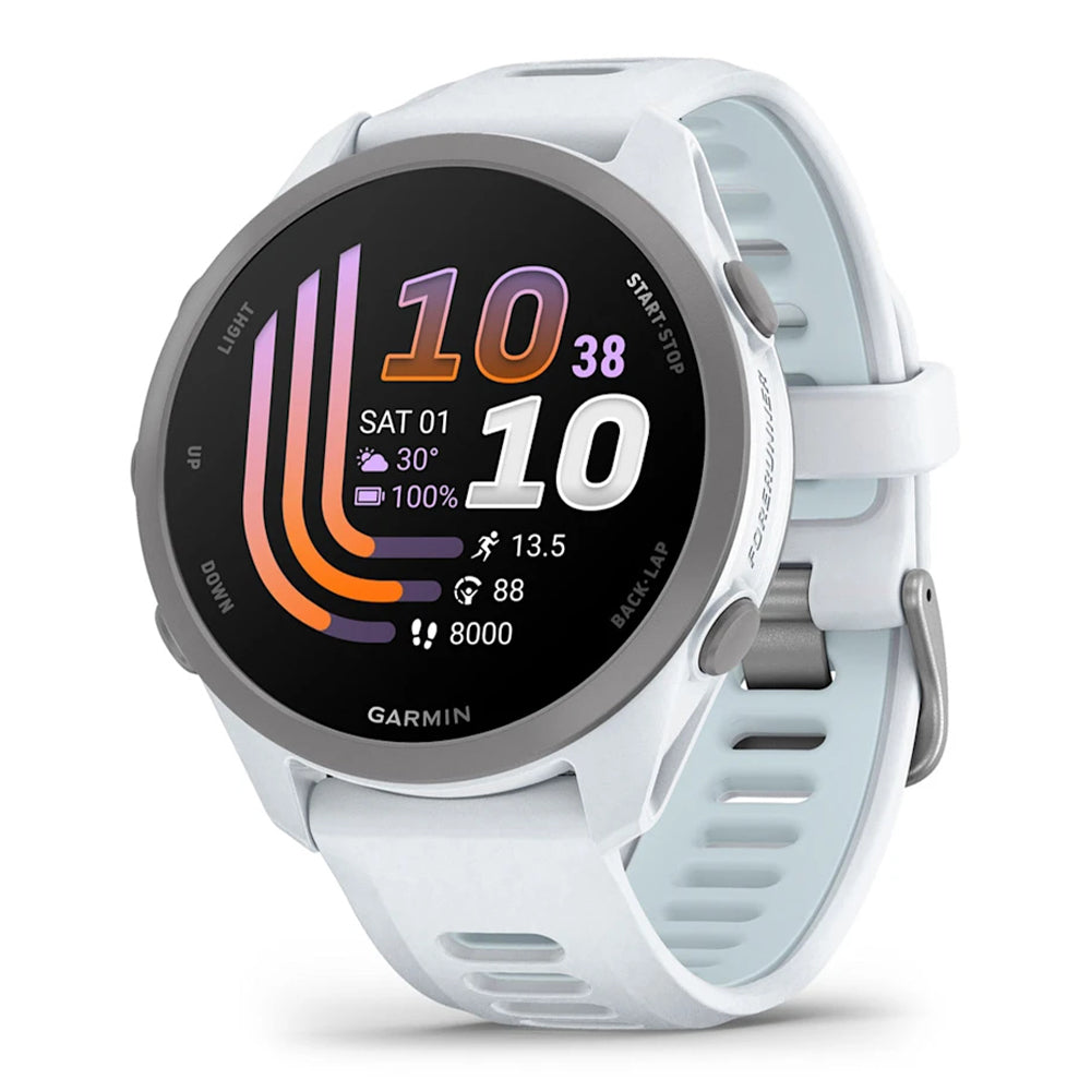 Garmin Forerunner 170 Music - BlackToe Running#colour_whitestone-with-whitestone-cloud-blue-band