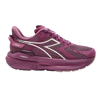 Diadora Women's Cellula - BlackToe Running#colour_red-violet-whisper-white