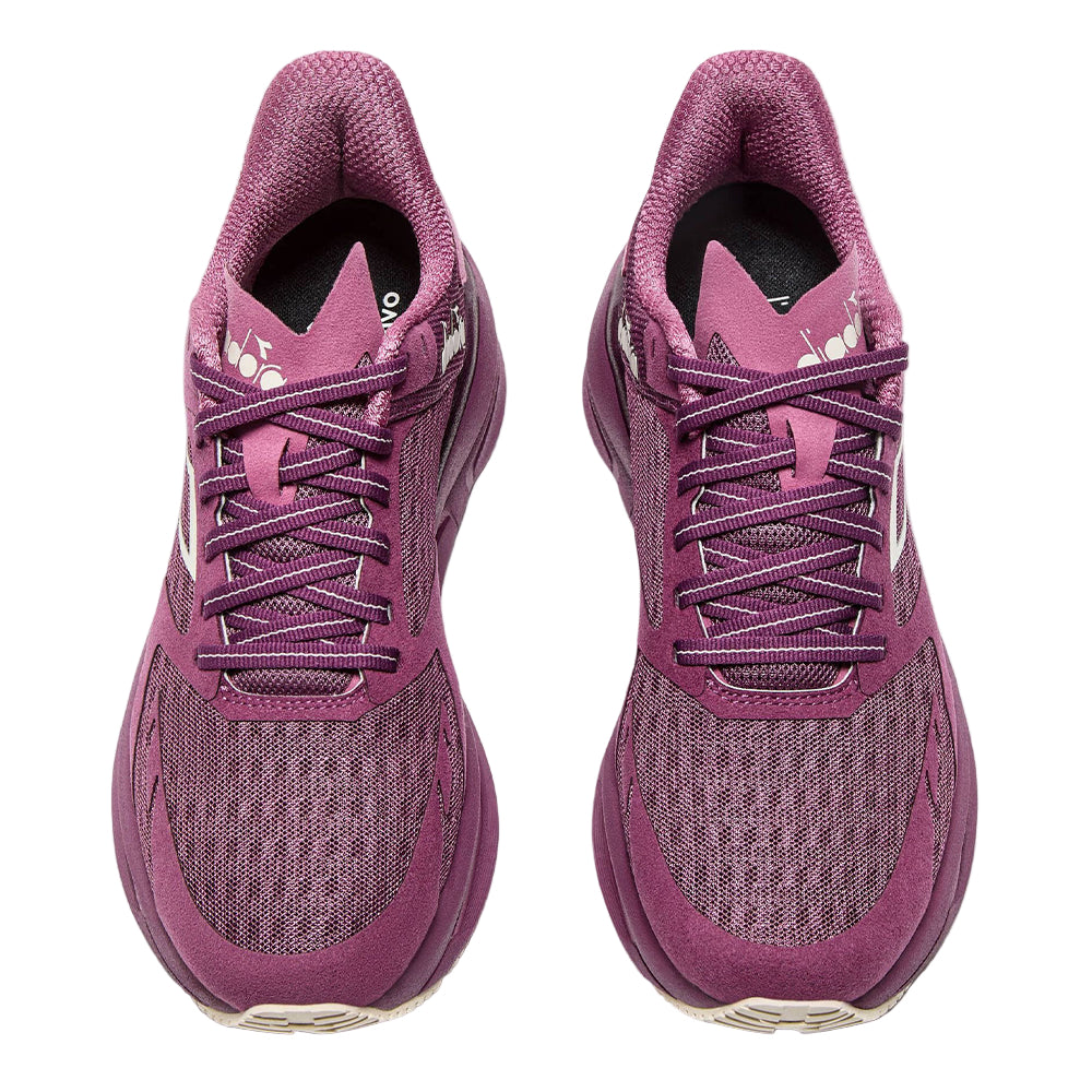 Diadora Women's Cellula - BlackToe Running#colour_red-violet-whisper-white