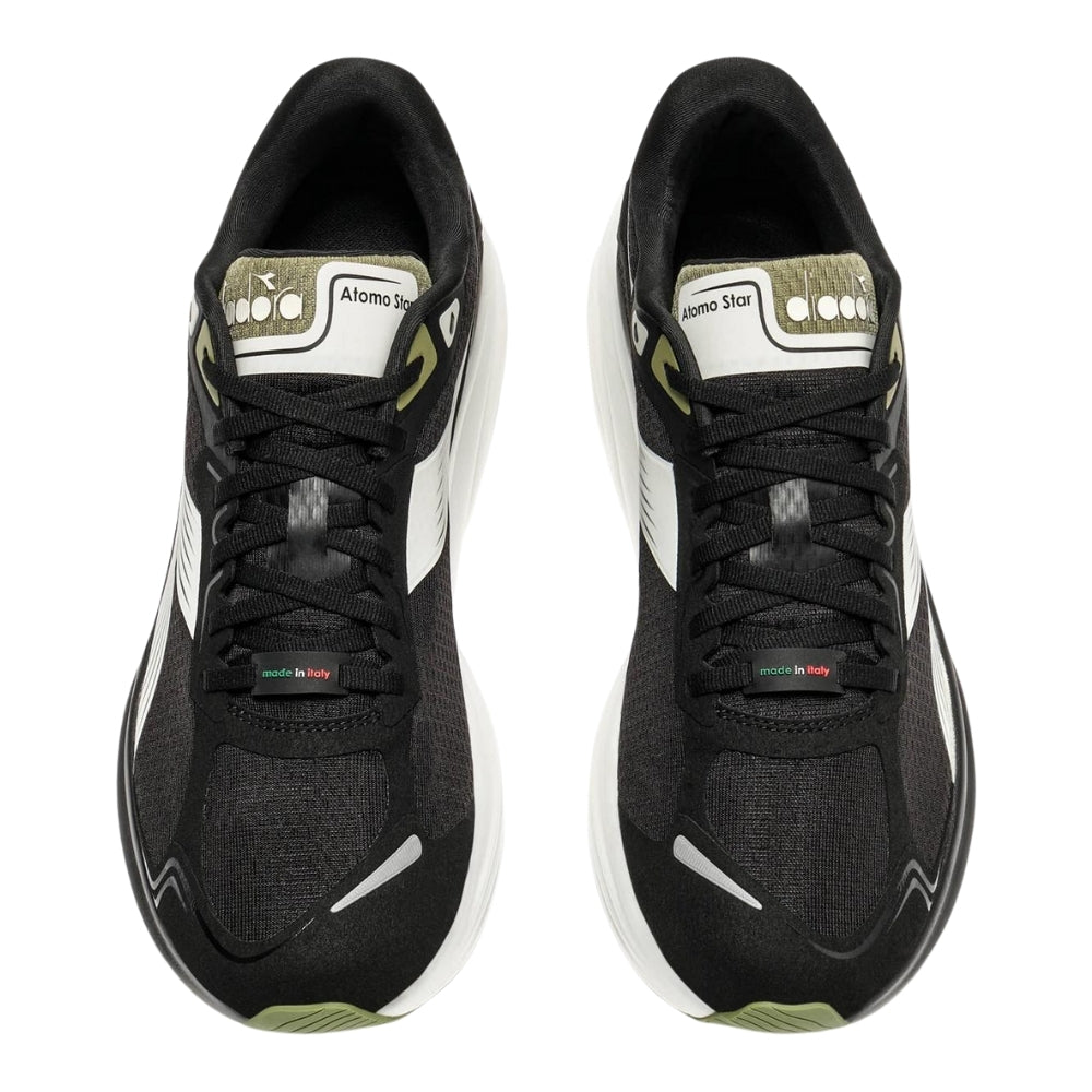 Diadora Atomo Star - BlackToe Running#colour_black-white-sage
