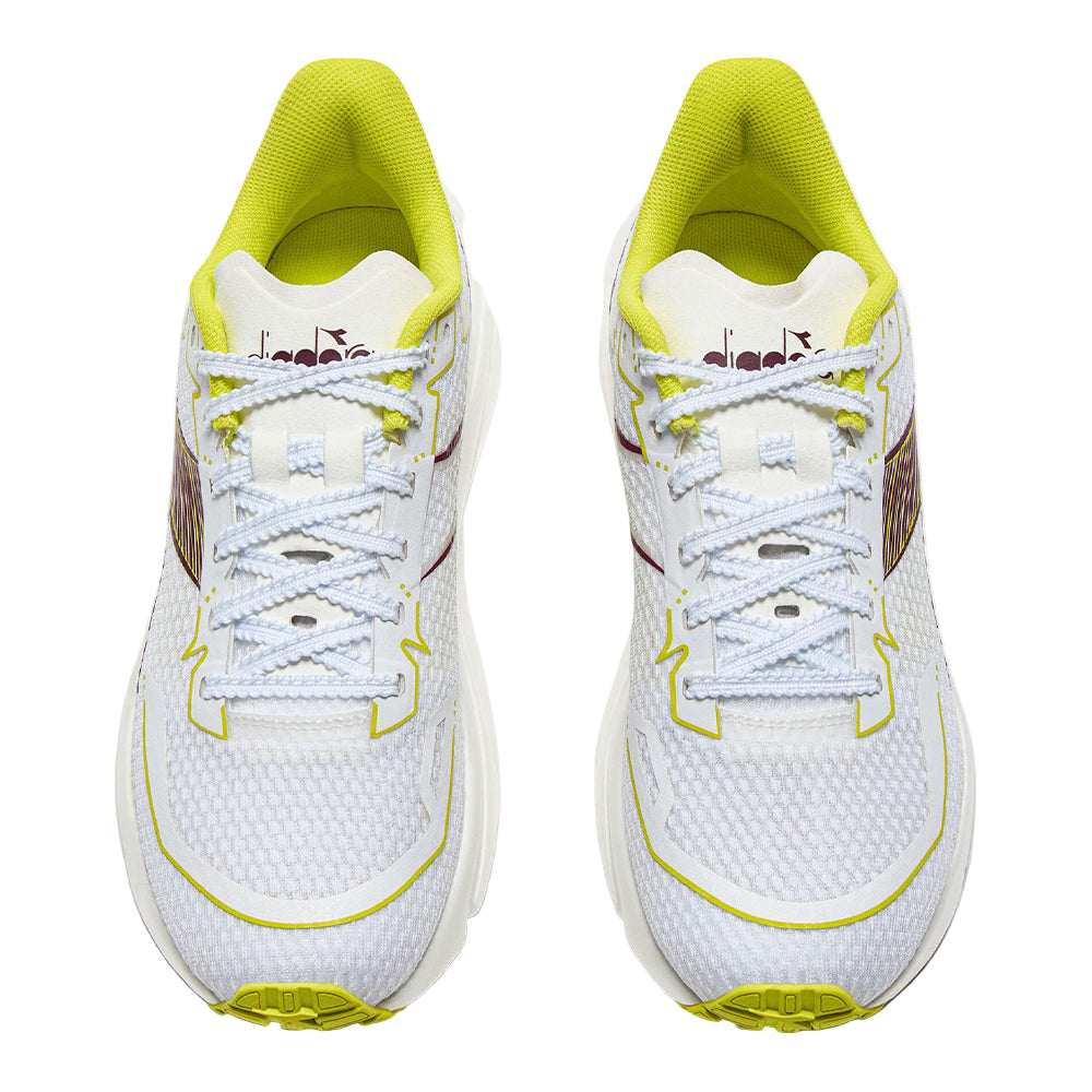 Diadora Women's Frequenza 2 - BlackToe Running#colour_white-green-spring