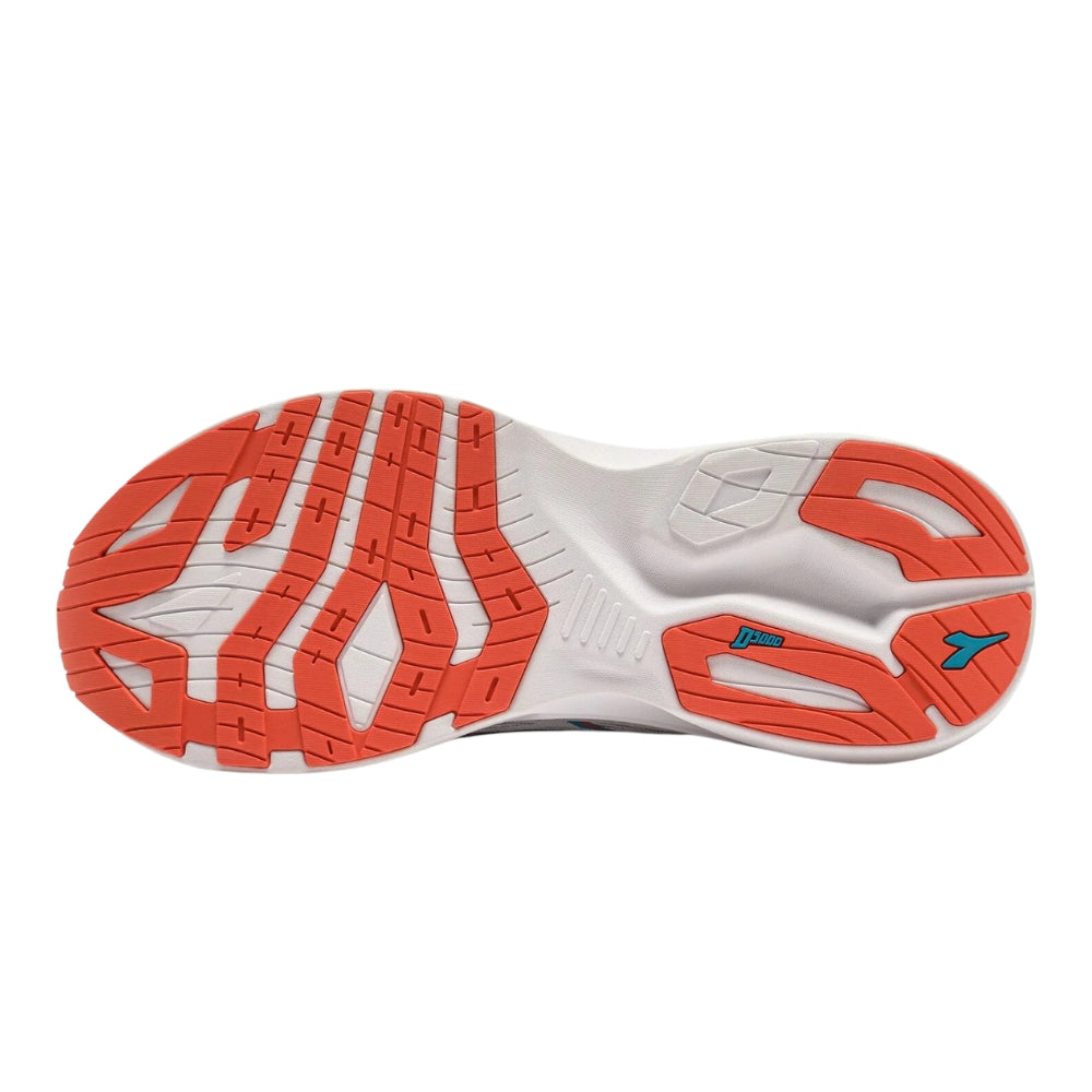 Diadora Women's Nucleo 2 - BlackToe Running#colour_white-orange-nasturtium