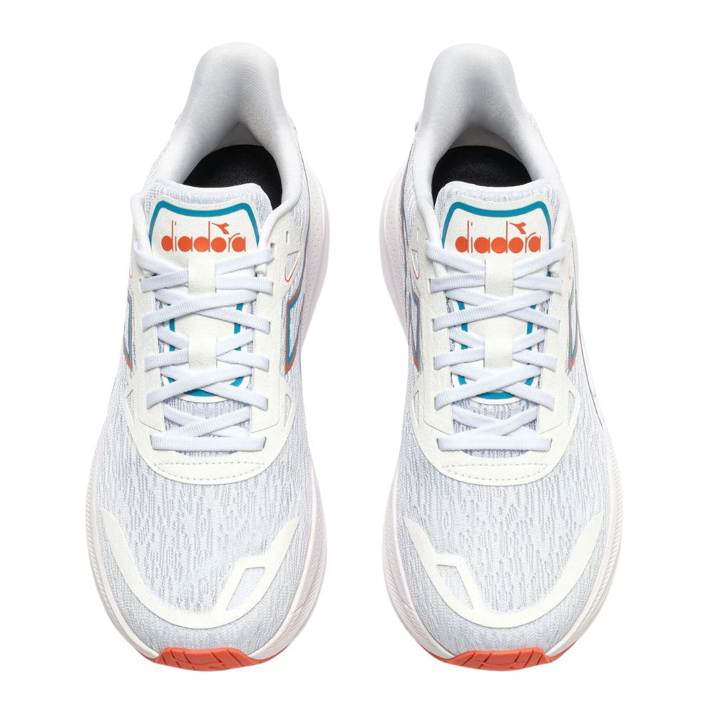 Diadora Women's Nucleo 2 - BlackToe Running#colour_white-orange-nasturtium