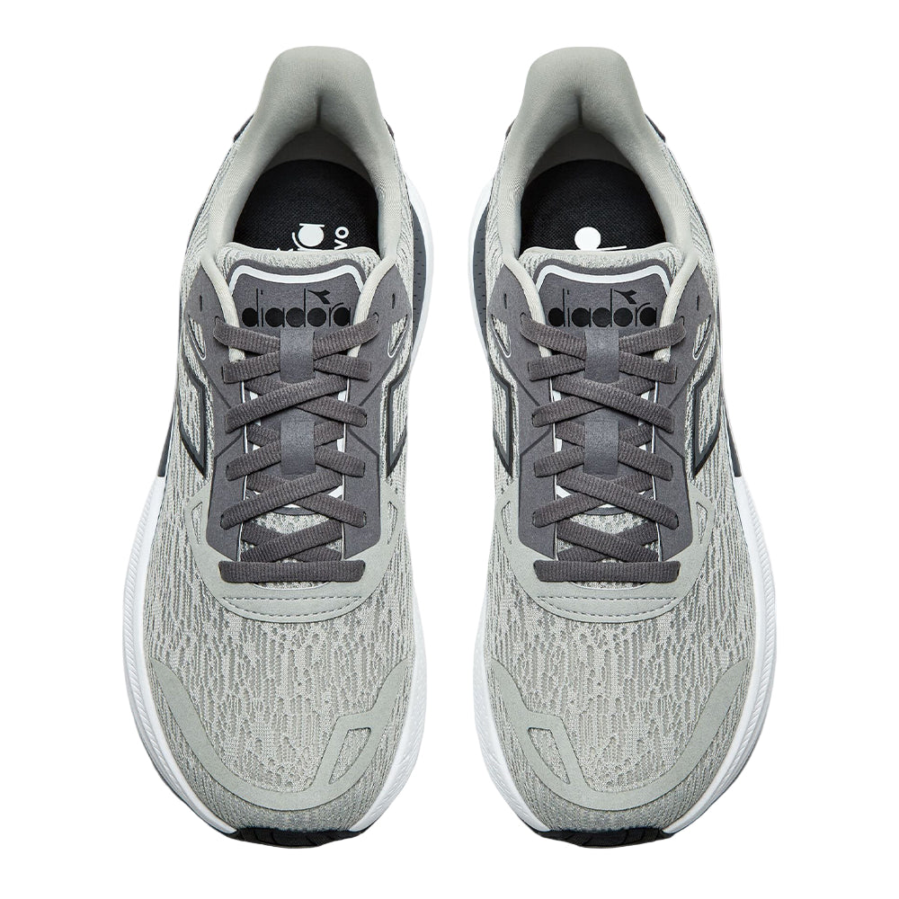 Diadora Men's Nucleo 2 - BlackToe Running#colour_silver-steel-grey-black