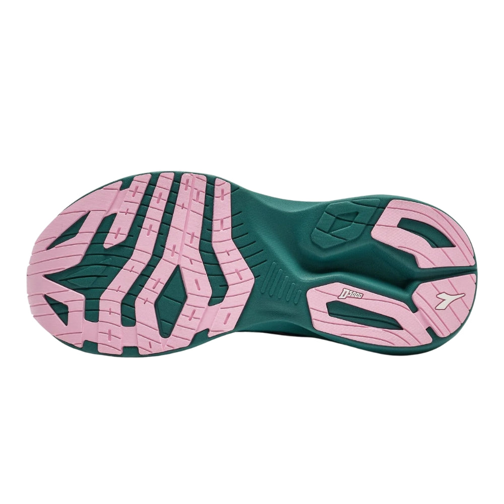 Diadora Women's Nucleo 2 - BlackToe Running#colour_deep-jungle-sweet-dreams