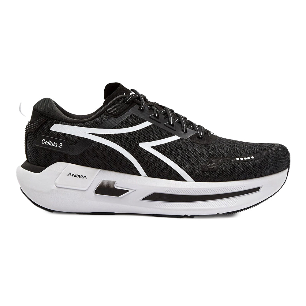 Diadora Men's Cellula 2 - BlackToe Running#colour_black-white
