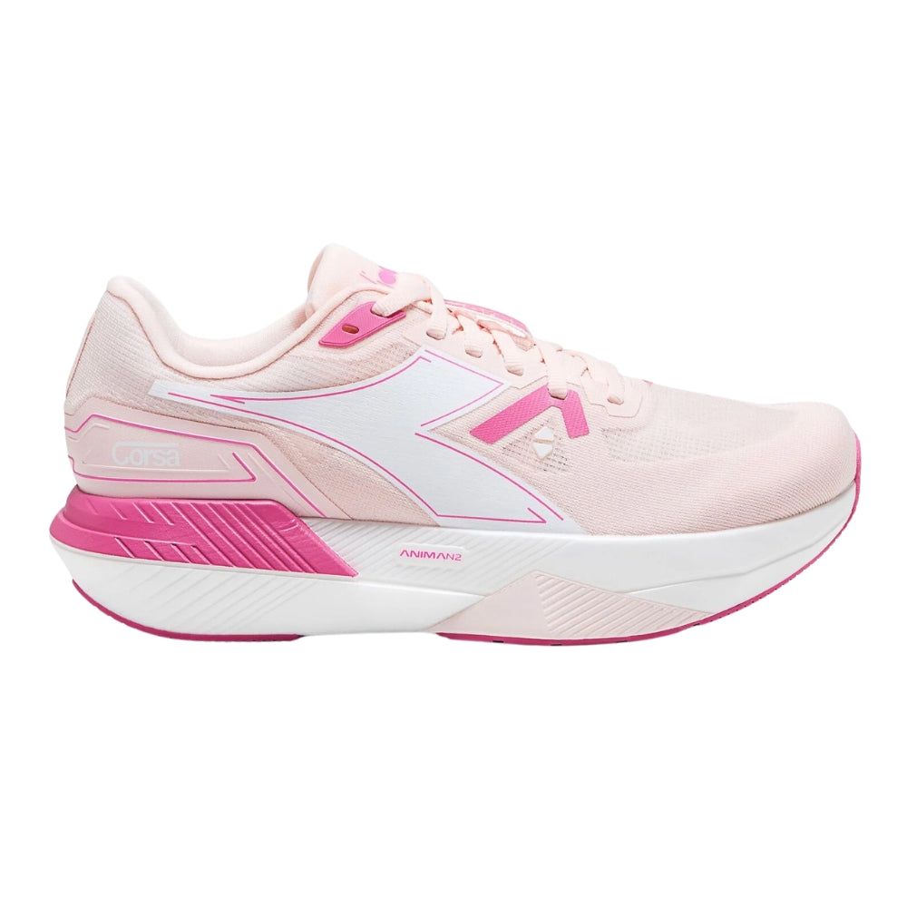 Diadora Women's Corsa - BlackToe Running#colour_pearl-carmine-rose