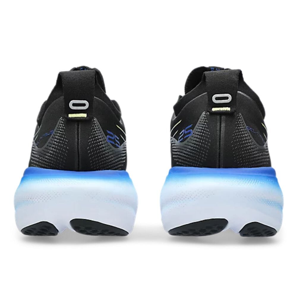 Asics Men's Gel-Nimbus 25 Men's Shoes - BlackToe Running#colour_black-glow-yellow-blue