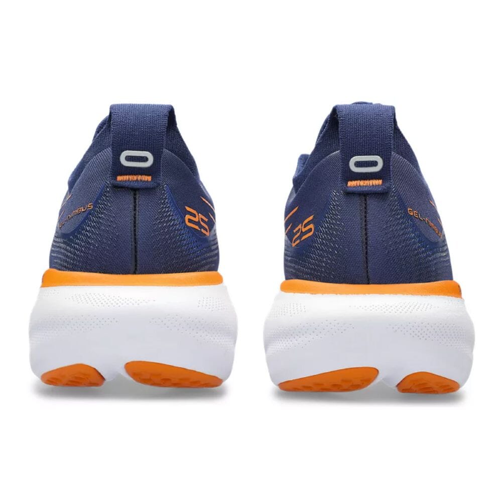 Asics Men's Gel-Nimbus 25 Men's Shoes - BlackToe Running#colour_deep-ocean-bright-orange