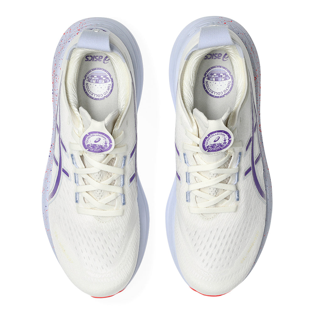 Asics Men's Gel-Nimbus 27 Tokyo - BlackToe Running#colour_cream-edo-purple