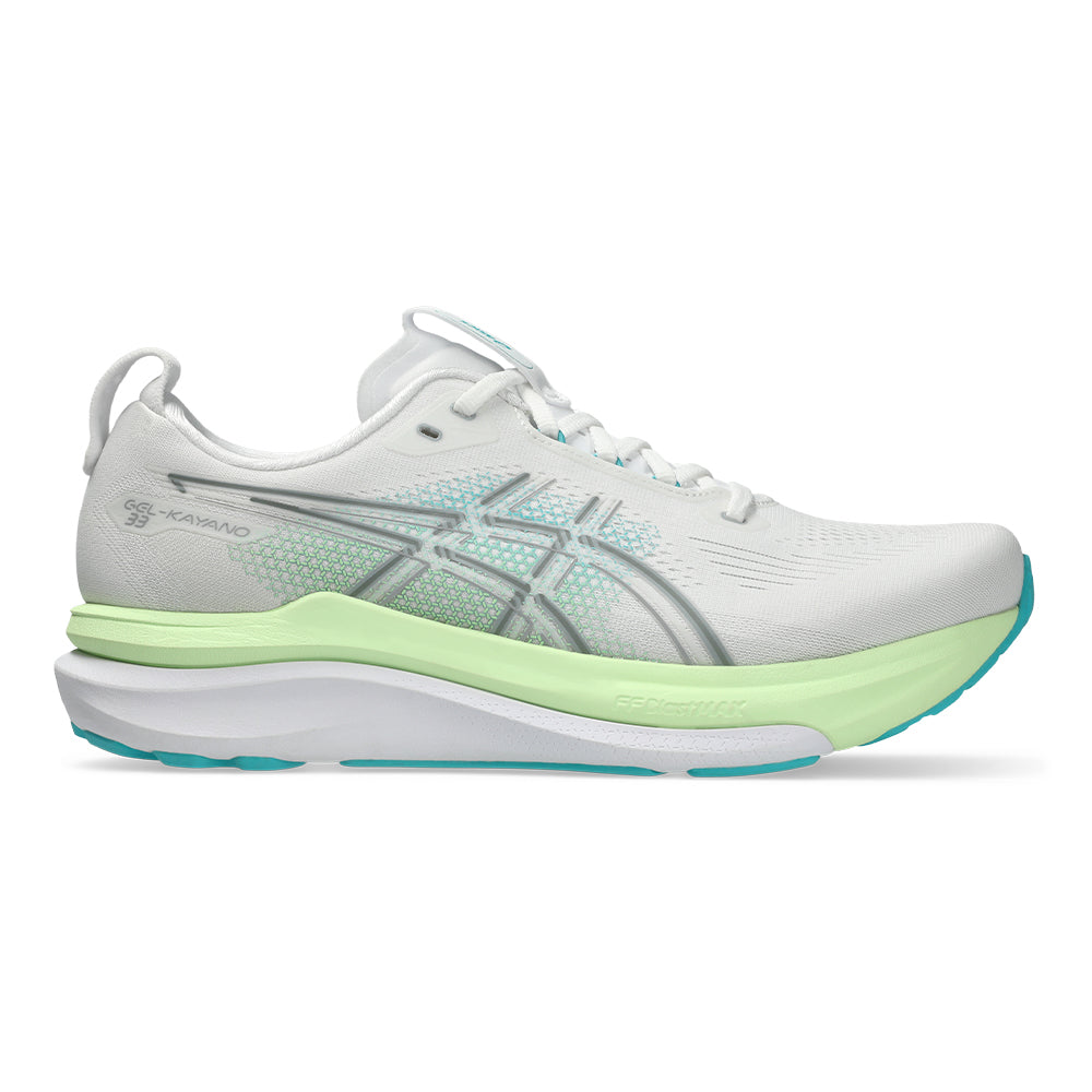 Asics Men's Gel-Kayano 33 - BlackToe Running#colour_white-energy-aqua
