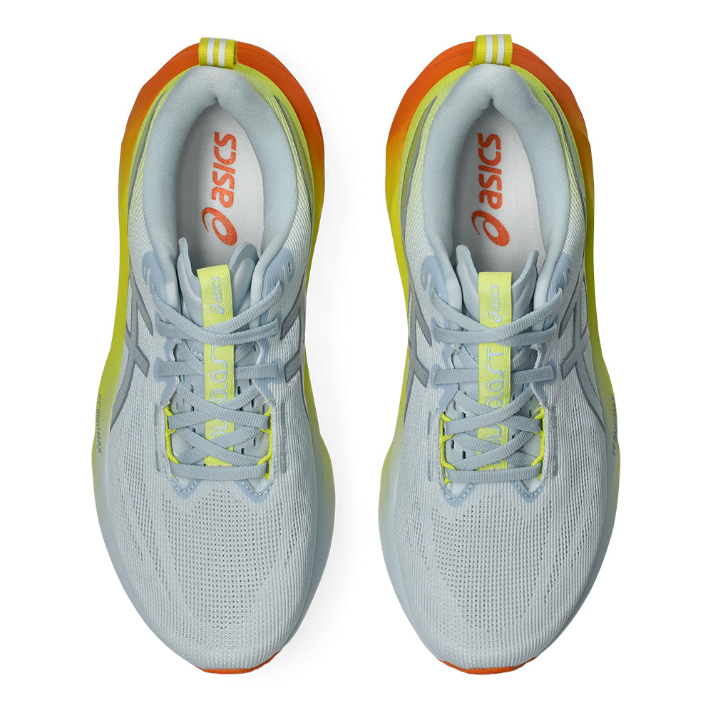 Asics Men's Novablast 5 Sunny Sizzle - BlackToe Running#colour_sky-lemon-spark