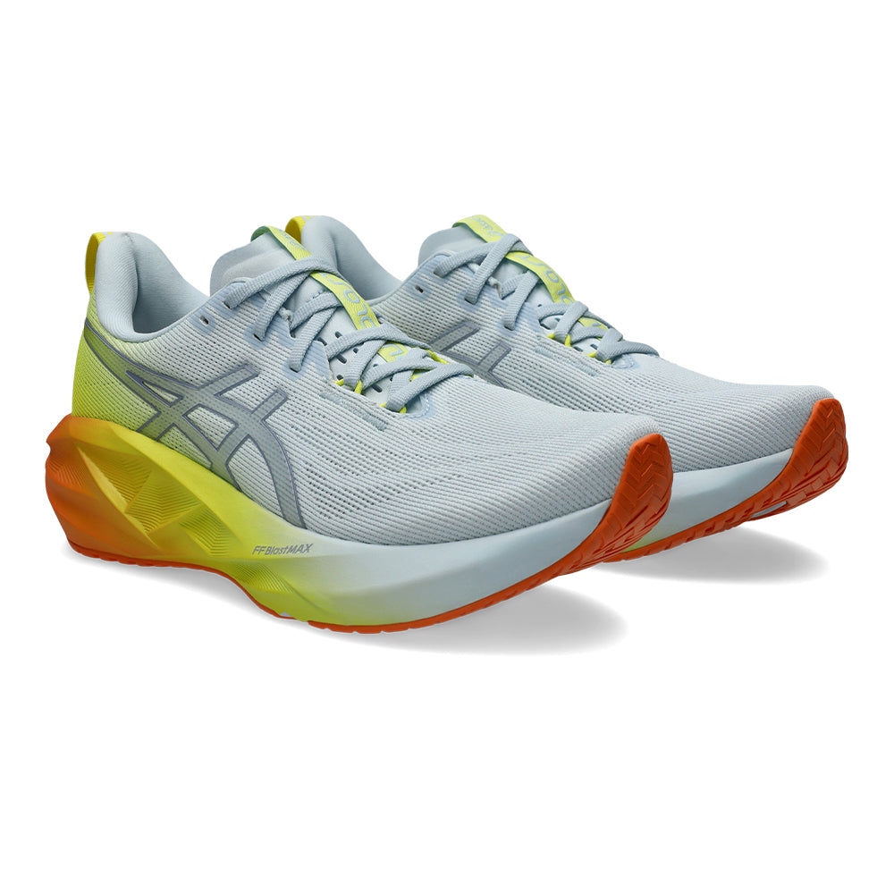 Asics Men's Novablast 5 Sunny Sizzle - BlackToe Running#colour_sky-lemon-spark