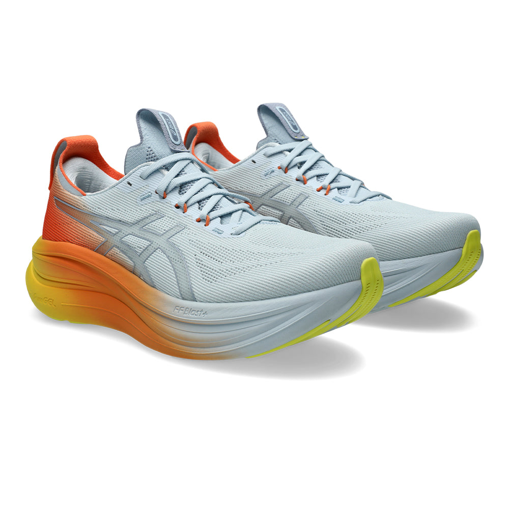 Asics Men's Gel-Nimbus 28 Sunny Sizzle - BlackToe Running#colour_sky-sun-peach