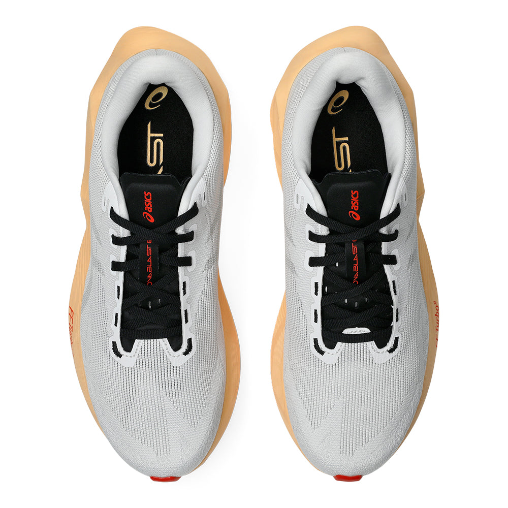 Asics Men's Novablast 6 - BlackToe Running#colour_white-orange-glow