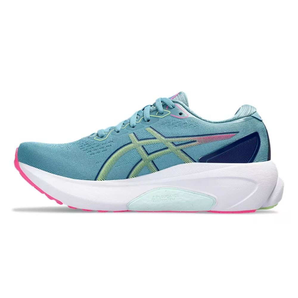 Asics Women's Gel-Kayano 30 Women's Shoes - BlackToe Running#colour_gris-blue-lime-green