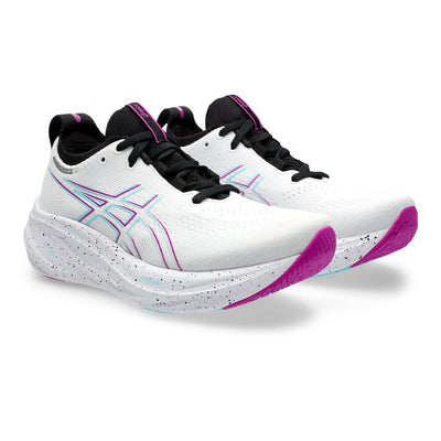 Asics Women's Gel-Nimbus 26 Women's Shoes - BlackToe Running#colour_white-soothing-sea