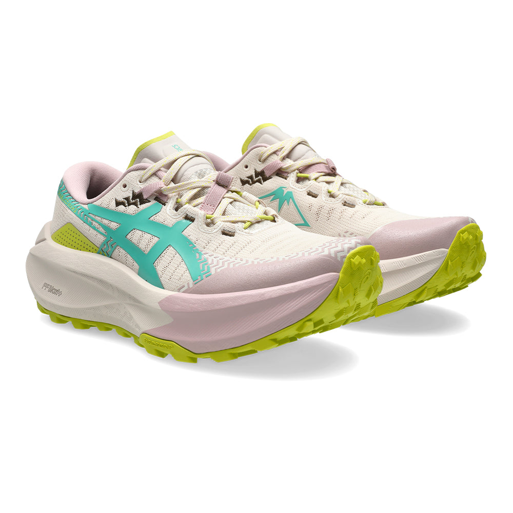 Asics Women's Trabuco Max 5 - BlackToe Running#colour_mineral-beige-aurora-green