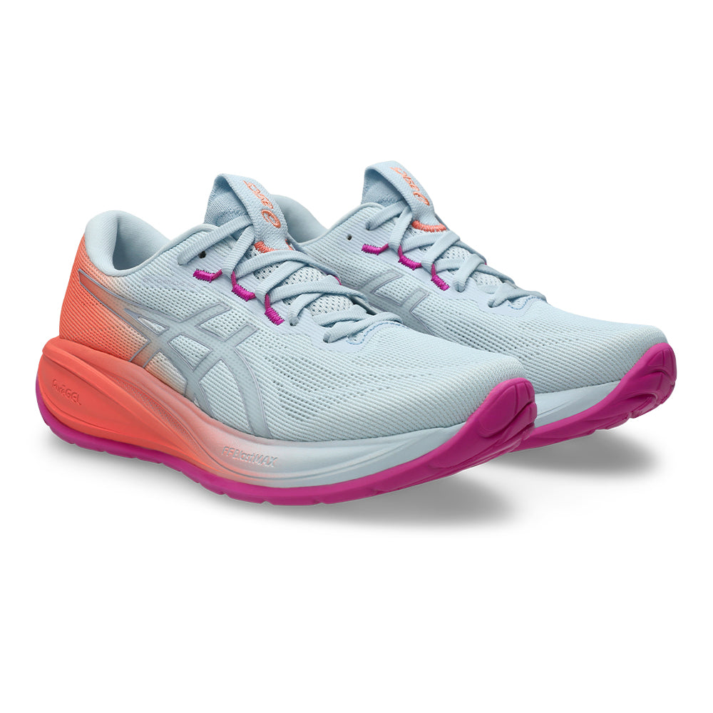 Asics Women's Gel-Cumulus 28 Sunny Sizzle - BlackToe Running#colour_sky-sun-coral