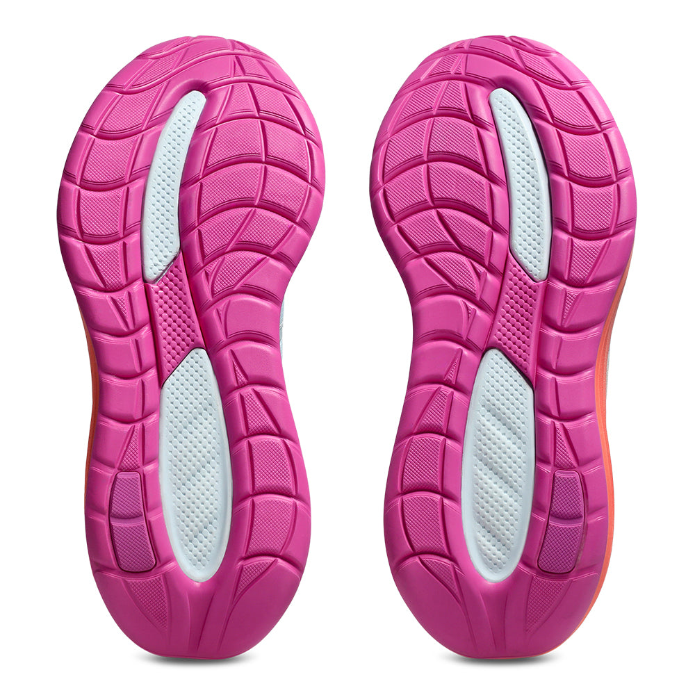 Asics Women's Gel-Cumulus 28 Sunny Sizzle - BlackToe Running#colour_sky-sun-coral