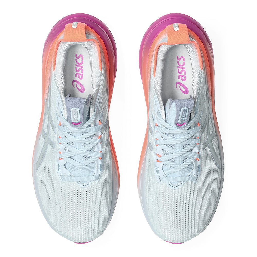 Asics Women's Gel-Nimbus 28 Sunny Sizzle - BlackToe Running#colour_sky-digital-sakura