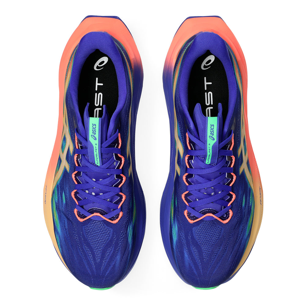 Asics Superblast 3 - BlackToe Running#colour_cobalt-burst-light-orange