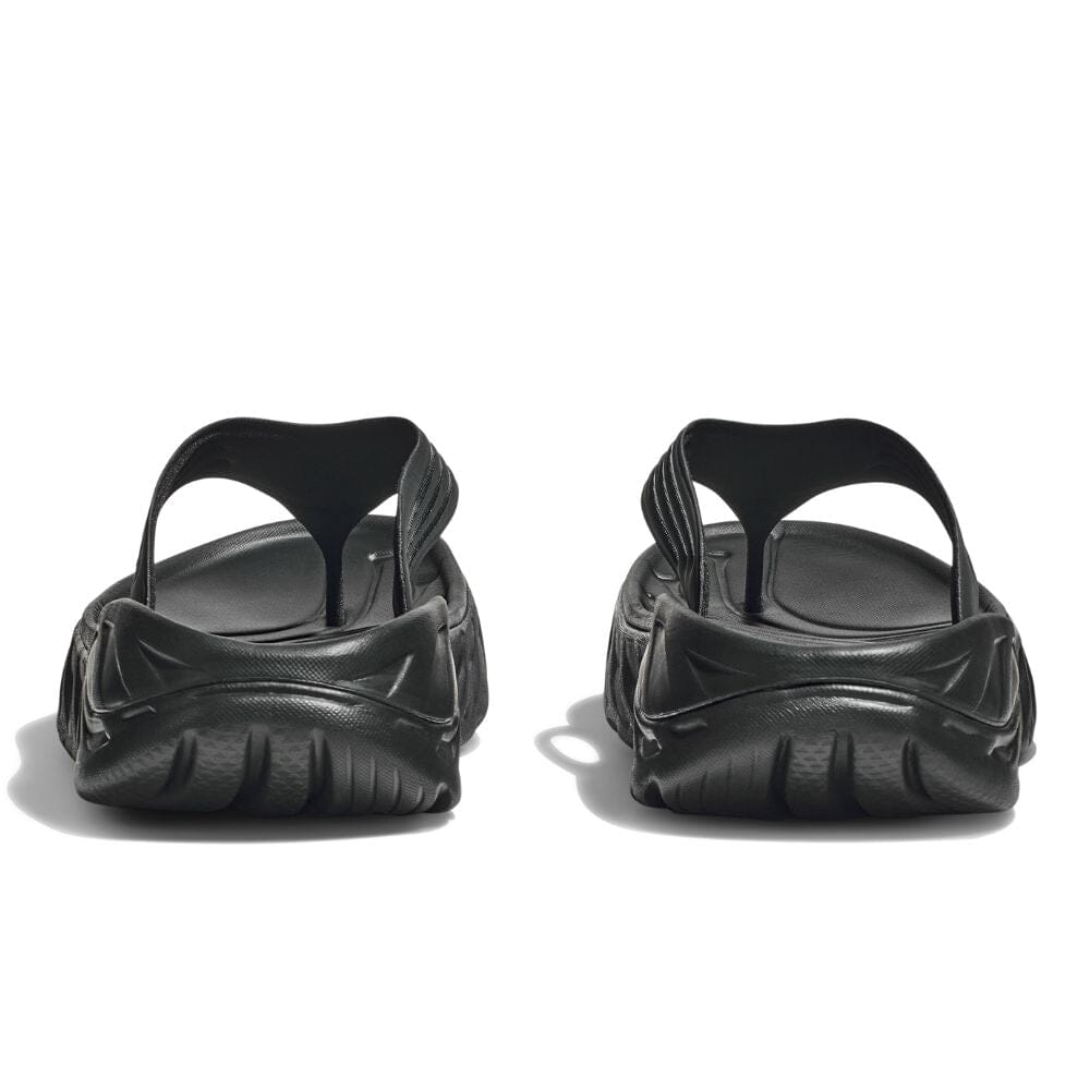 Hoka Men's Ora Recovery Flip - BlackToe Running#colour_black-dark-gull-gray