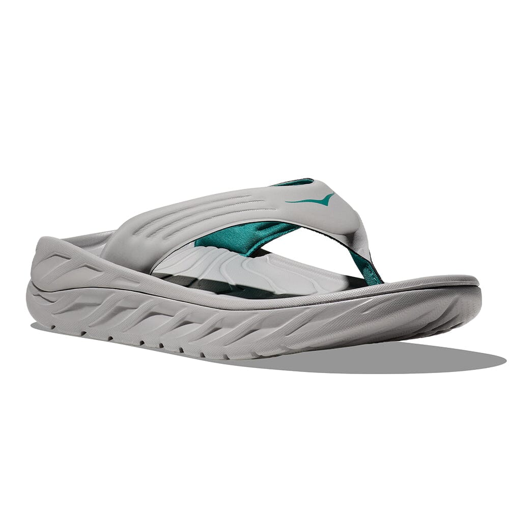 Hoka Men's Ora Recovery Flip - BlackToe Running#colour_stellar-grey-oceanic