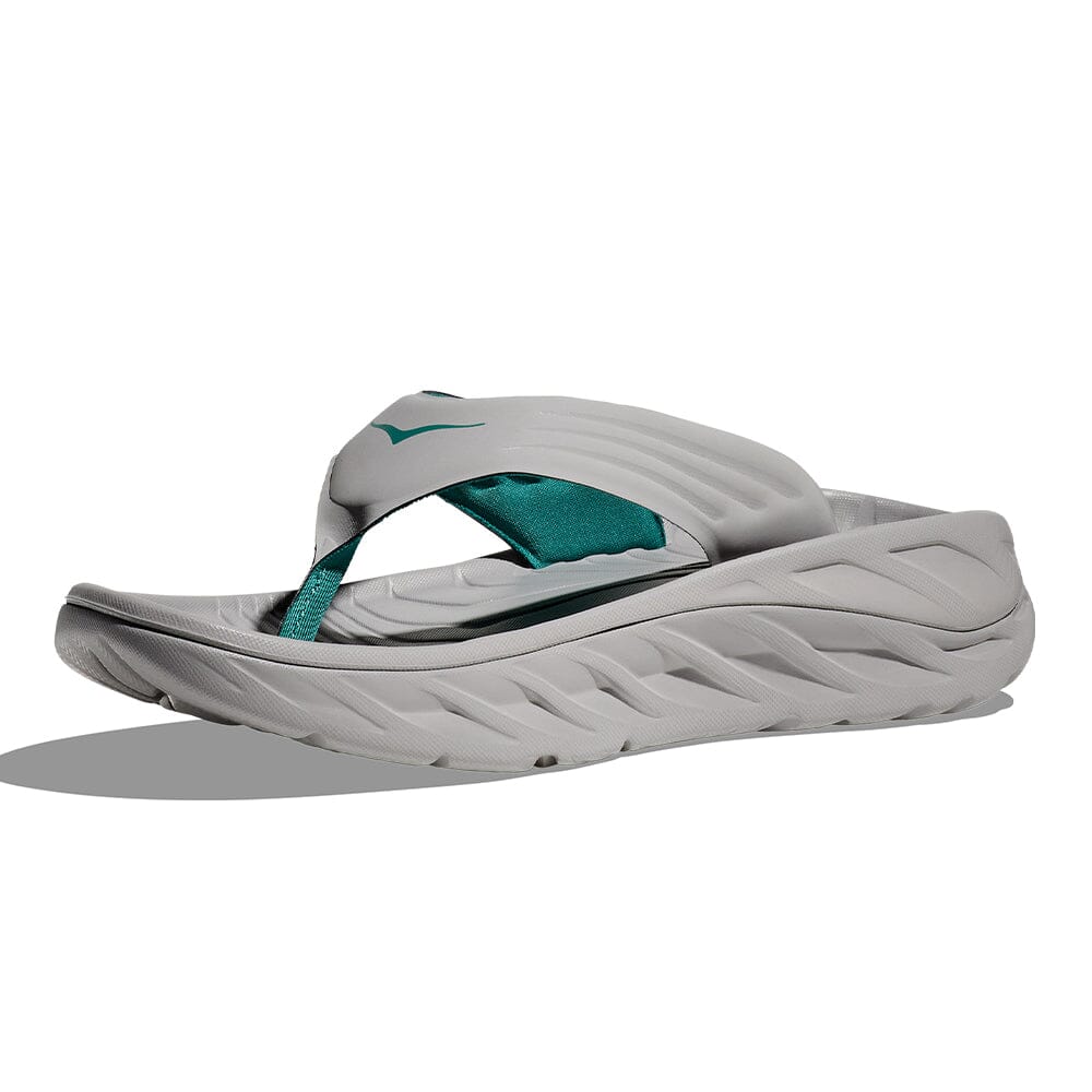 Hoka Men's Ora Recovery Flip - BlackToe Running#colour_stellar-grey-oceanic
