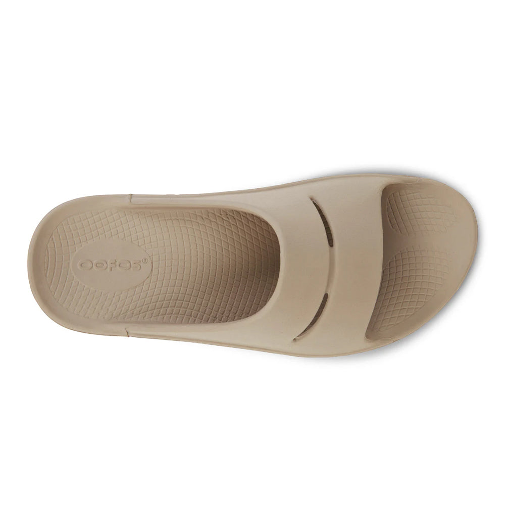 Oofos Ooahh Slide Sandal - BlackToe Running#colour_nomad