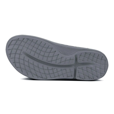 Oofos Ooahh Slide Sandal - BlackToe Running#colour_slate