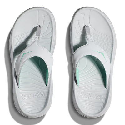 Hoka Women's Ora Recovery Flip - BlackToe Running#colour_cosmic-grey-seafoam