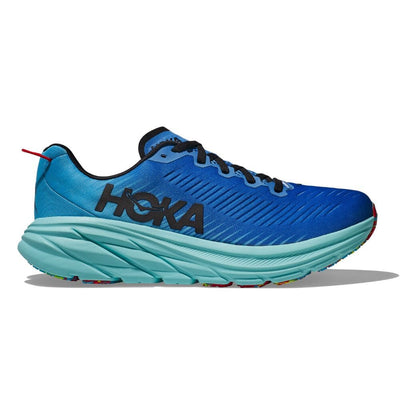 Hoka One One Men's Rincon 3 Men's Shoes - BlackToe Running#colour_virtual-blue-swim-day