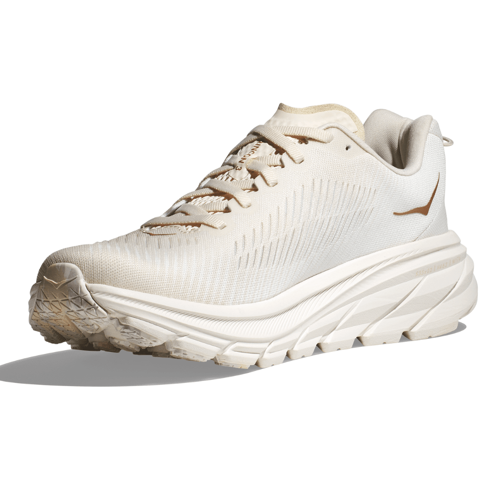 Hoka One One Women's Rincon 3 Women's Shoes - BlackToe Running#colour_eggnog-rose-gold