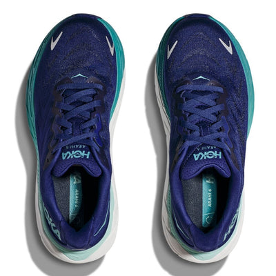 Hoka One One Women's Arahi 6 - BlackToe Running#colour_bellwether-blue-ocean-mist