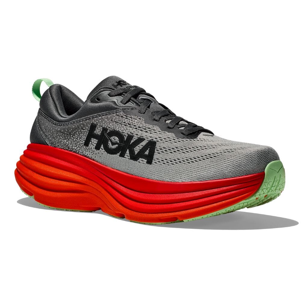 Hoka One One Men's Bondi 8 - BlackToe Running#colour_castlerock-flame