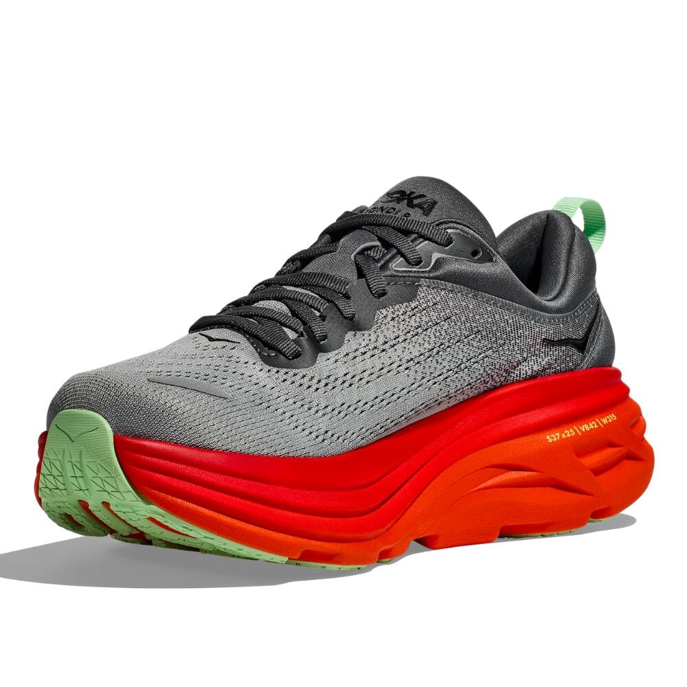 Hoka One One Men's Bondi 8 - BlackToe Running#colour_castlerock-flame