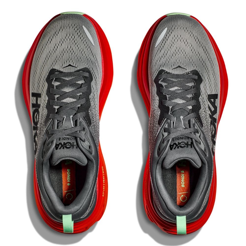 Hoka One One Men's Bondi 8 - BlackToe Running#colour_castlerock-flame