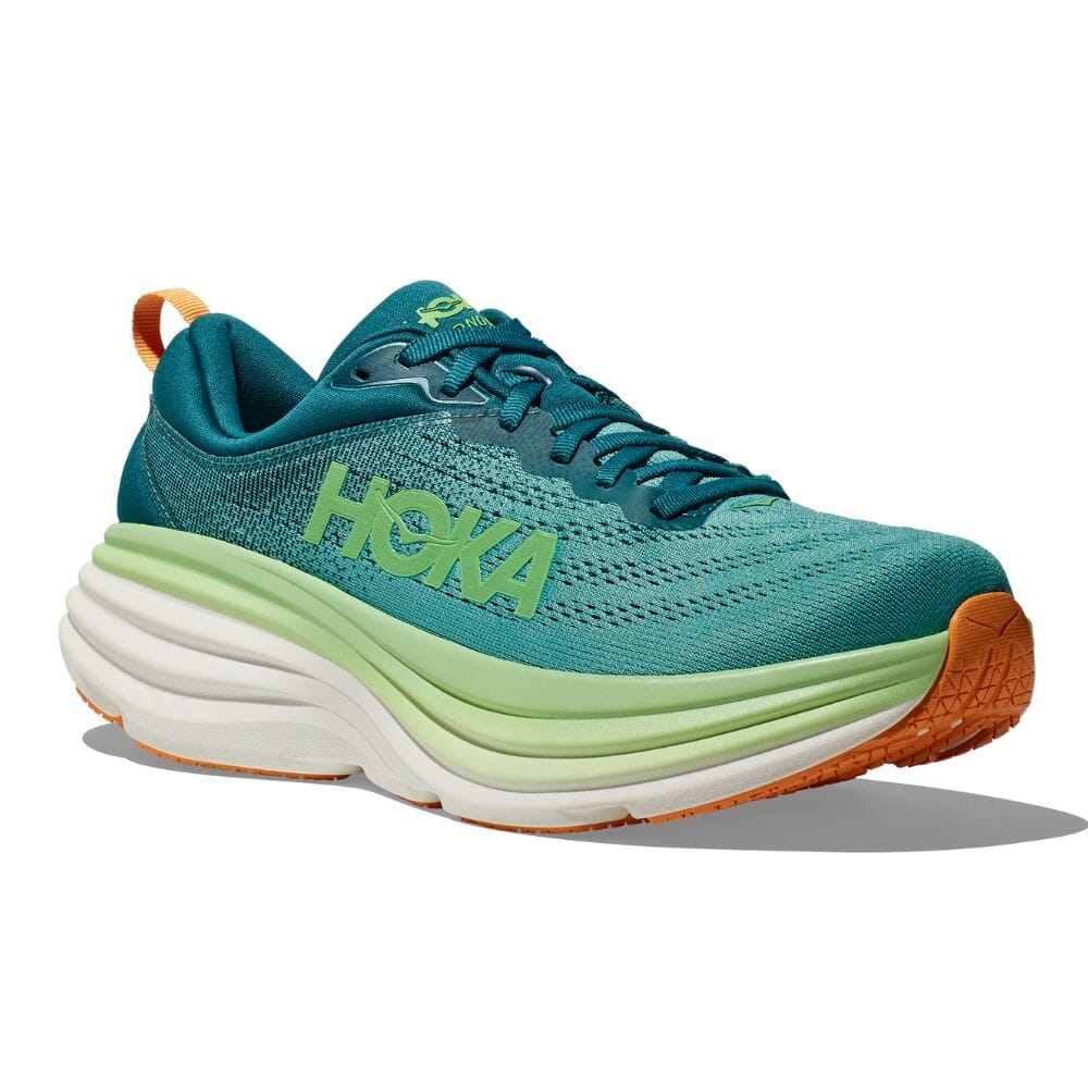 Hoka One One Men's Bondi 8 - BlackToe Running#colour_deep-lagoon-ocean-mist