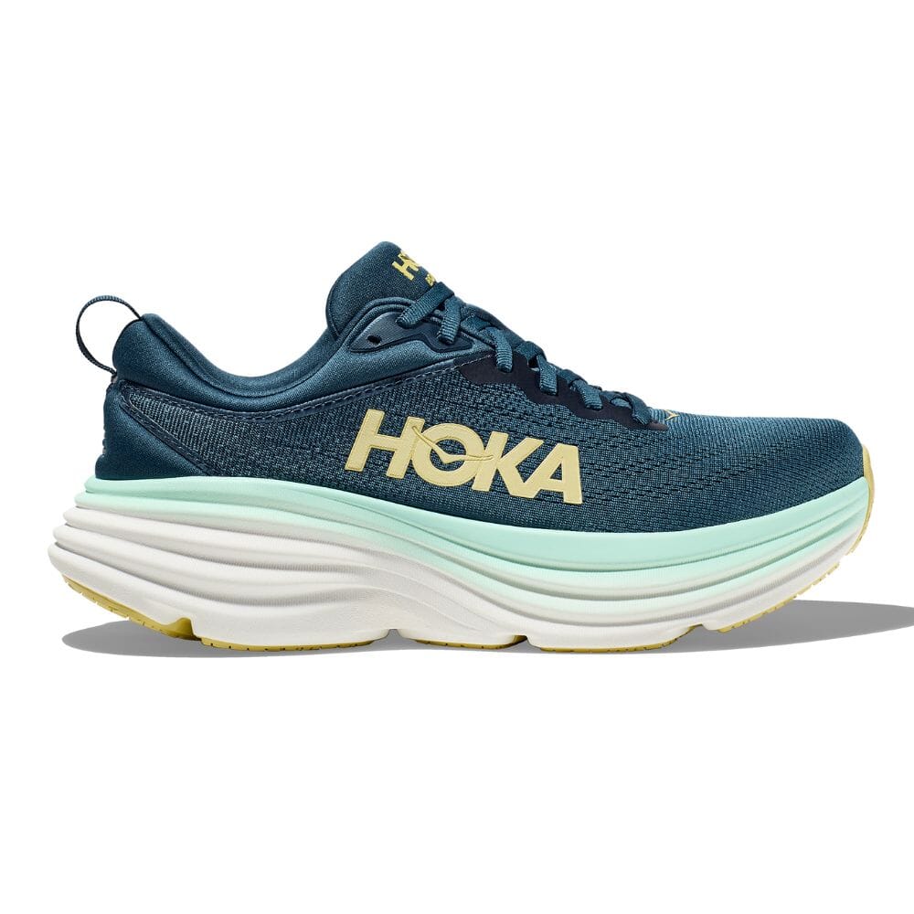 Hoka One One Men's Bondi 8 - BlackToe Running#colour_midnight-ocean-bluesteel