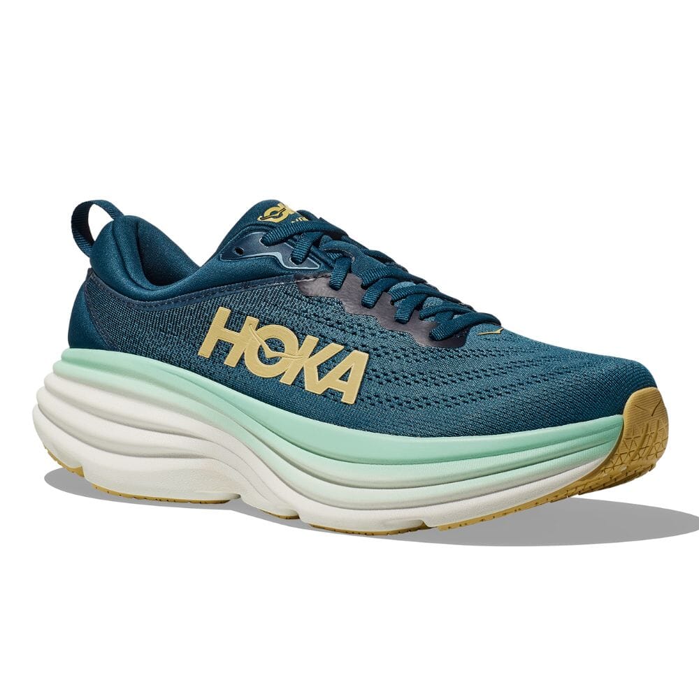 Hoka One One Men's Bondi 8 - BlackToe Running#colour_midnight-ocean-bluesteel