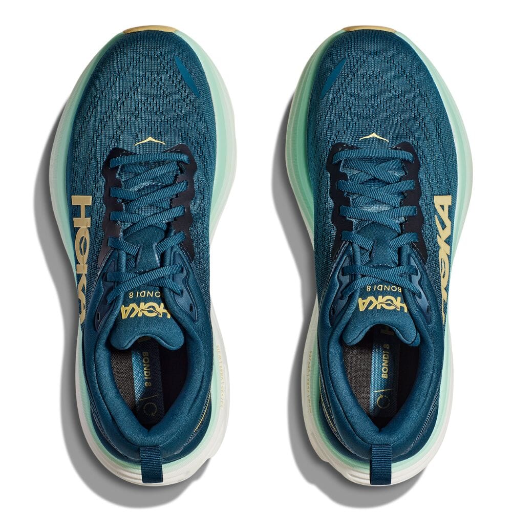 Hoka One One Men's Bondi 8 - BlackToe Running#colour_midnight-ocean-bluesteel