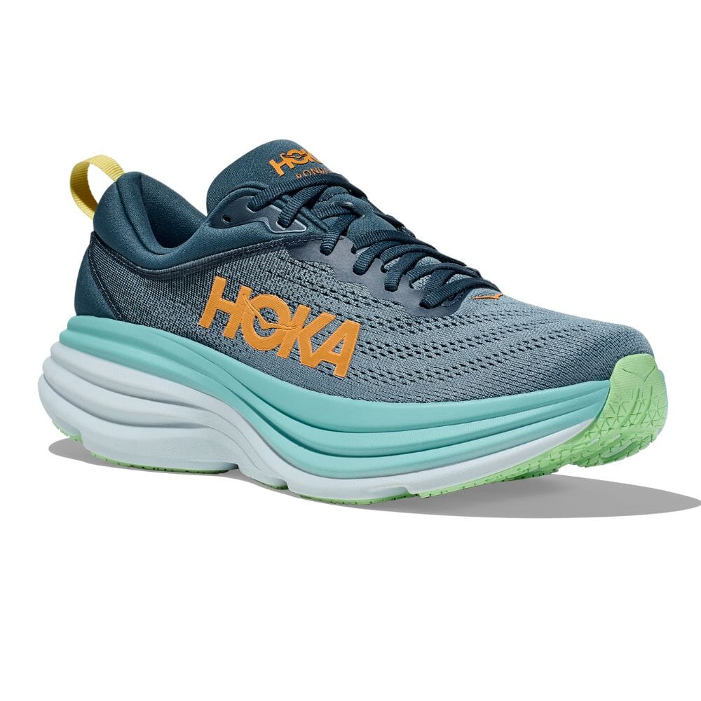Hoka One One Men's Bondi 8 - BlackToe Running#colour_real-teal-shadow