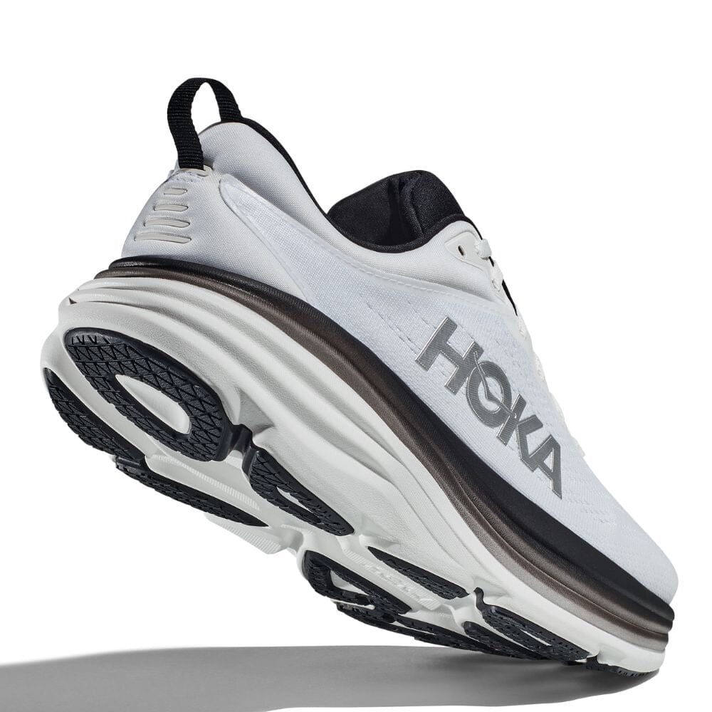 Hoka One One Men's Bondi 8 - BlackToe Running#colour_white-white-black