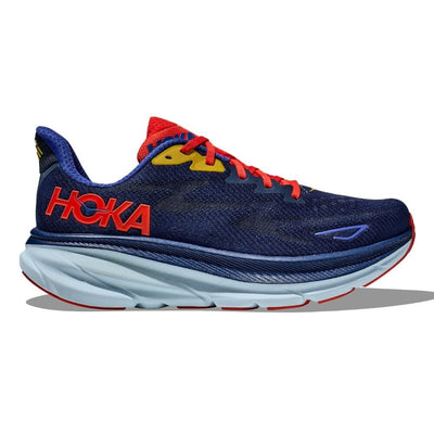 Hoka Men's Clifton 9 Men's Shoes - BlackToe Running#colour_bellwether-blue-dazzling-blue