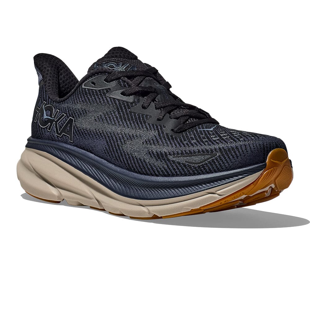 Hoka Men's Clifton 9 - BlackToe Running#colour_black-varsity-navy